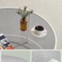 Round Coffee Table Glass Table With Steel Frame, thumbnail 6 of 10