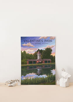 Valentines Park London Travel Poster Art Print, 2 of 8