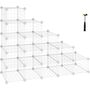 Modular Diy Shoe Rack Storage Unit Metal Wire Grid, thumbnail 8 of 10