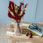 Dusky Rose Dried Flower Posie With Vase, thumbnail 4 of 4