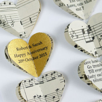 Personalised Golden Wedding Anniversary Heart Gift, 3 of 12
