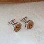 Personalised Initial Wooden Cufflinks, thumbnail 3 of 7