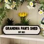 Personalised Shed Workshop Vintage Wooden Road Sign, thumbnail 7 of 8