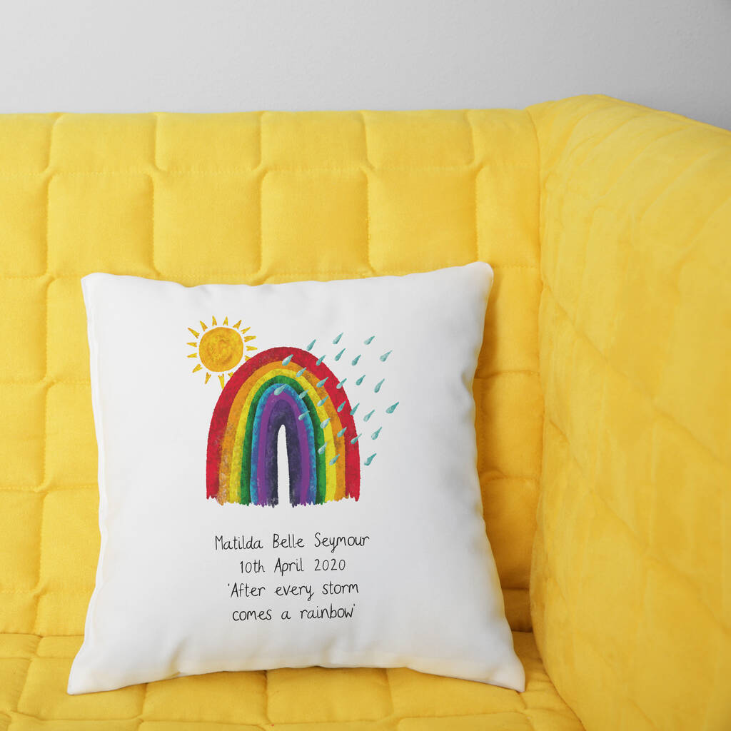 rainbow flower cushion