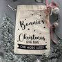 Personalised Christmas Eve Bag Natural With Black, thumbnail 11 of 12