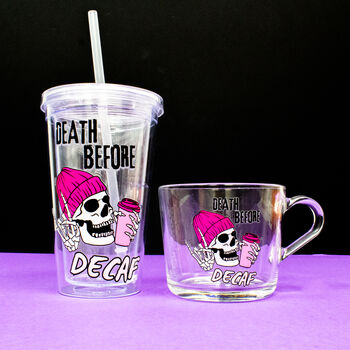 Reusable Double Walled Coffee Cold Cup Skull, 2 of 2