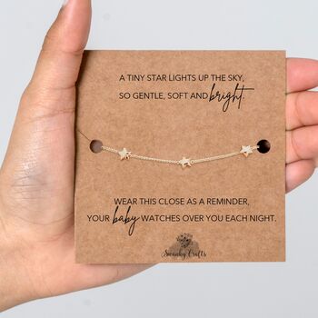 Miscarriage Gift With A Gold Plated Or Silver Plated Star Bracelet And Card, 6 of 12