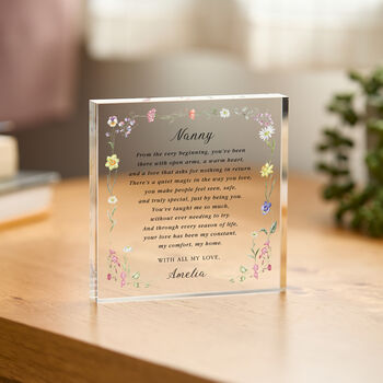 Personalised Nanny Poem Gift Acrylic Plaque, 5 of 6