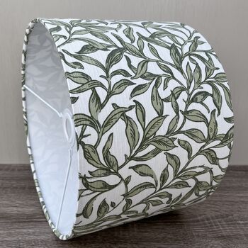 Entwistle Willow Green Botanical Drum Lampshade, 6 of 9