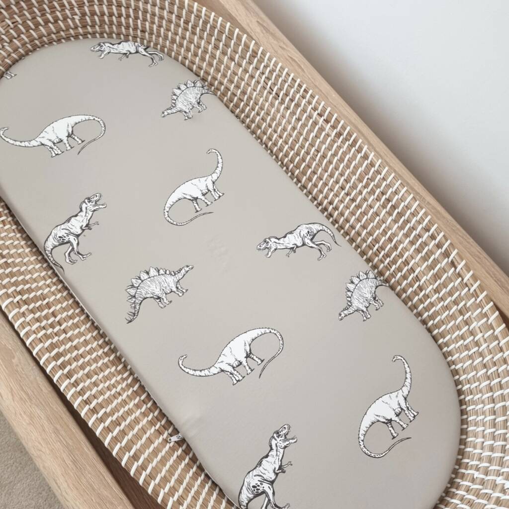 Dinosaur Sage Basket Changing Mat By Little Duo