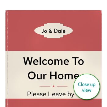Please Leave By Nine Our Home Personalised Print Gift, 3 of 11