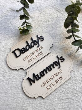 Christmas Eve Box Plaque Personalised Crate Sign, 10 of 11