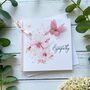 Handmade Pink Floral Sympathy Card, thumbnail 3 of 6