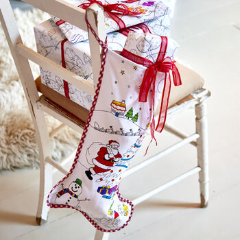 Colour In Christmas Stocking Kit + 10 Pens, 2 of 8