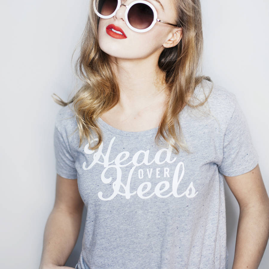 Head Over Heels Slogan T-Shirt