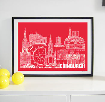 Edinburgh Skyline Typography Print, 8 of 9