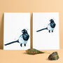 Inky Magpie Illustration Print, thumbnail 5 of 12