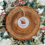 Your First Christmas As My Grandparents Ceramic Christmas Tree Bauble, thumbnail 2 of 4