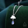 Sterling Silver Rain Cloud With Moonstone Pendant Necklace, thumbnail 1 of 11