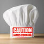 Personalised Caution Chef's Hat, thumbnail 2 of 4
