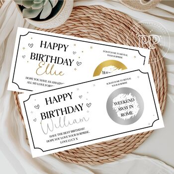 Personalised Birthday Surprise Scratch To Reveal Voucher, 4 of 5