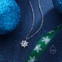 Tiny Moonstone Sun Pendant Necklace In Sterling Silver, thumbnail 5 of 11