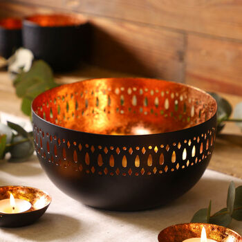 Black And Copper Decorative Pot Pourri Bowl, 3 of 9