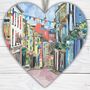 Falmouth Hanging Wooden Heart Collage Art Of Cornwall, thumbnail 1 of 2