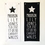 Personalised Star Birth Eyelet Banner, thumbnail 3 of 3