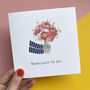 Vase Of Flowers Card For Mum, thumbnail 1 of 5
