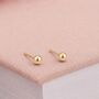 4mm Solid 9ct Gold Ball Stud Earrings, thumbnail 1 of 8