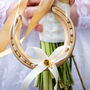 Personalised Bee And Flower Lucky Wedding Horseshoe, thumbnail 3 of 12