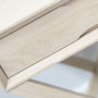 Oak Bedside Table With Crossover Leg, thumbnail 3 of 6