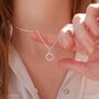 Sterling Silver Circle Star Cluster Necklace, thumbnail 2 of 7