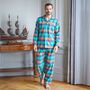 Men's 'Acorn Squash' Check Brushed Cotton Pyjama Set, thumbnail 1 of 3