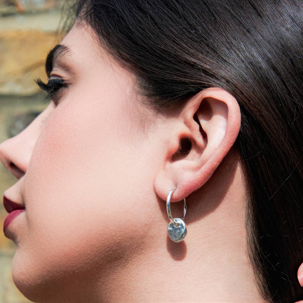 Tapered Sterling Silver Hoop Earrings | Otis Jaxon Jewellery