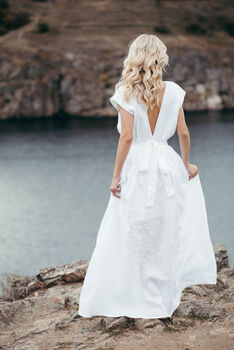 Beach Linen Wedding Dress, 11 of 11
