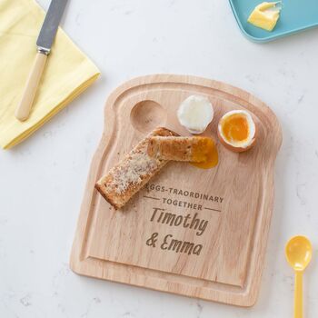 Personalised 5th Anniversary Egg Board For Husband Wife, 4 of 7