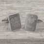 Personalised Engraved Drawing Cufflinks, thumbnail 1 of 5