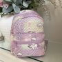 Personalised Childrens Small Lilac Unicorn Backpack, thumbnail 1 of 5