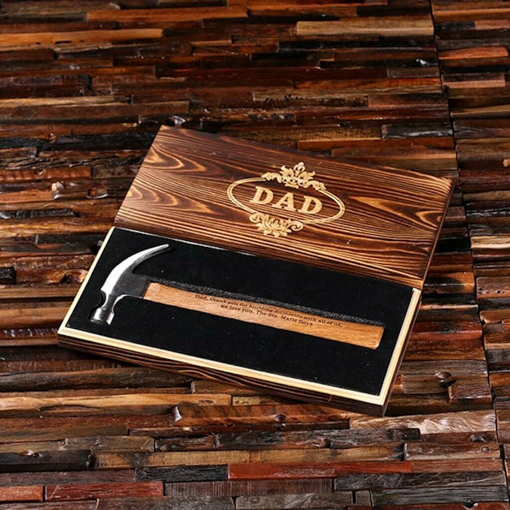 Personalised Hammer Wooden Box Engraved, 1 of 12