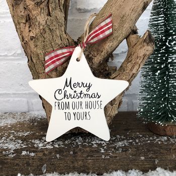 Personalised Christmas 'From Our House' Ceramic Star, 2 of 5