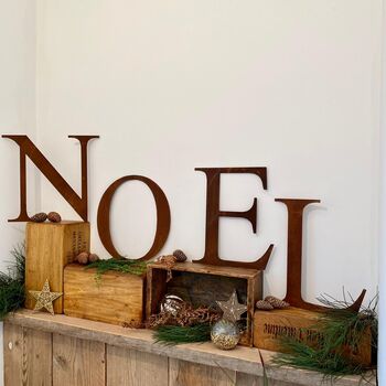 Noel Christmas Mantlepiece Fireplace Decoration Sign, 7 of 10