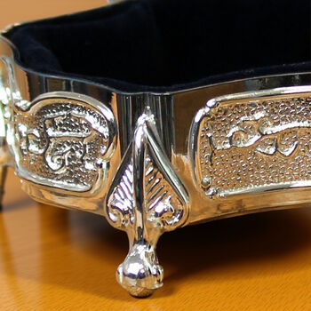 Personalised Small Silver Plated Jewellery Box, 5 of 6