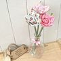 Personalised Cotton Anniversary Roses With Vase And Tag, thumbnail 3 of 7