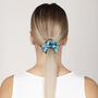 100% Silk Small Scrunchie Tie And Dye Blues, thumbnail 1 of 2