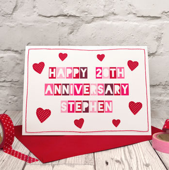 Personalised Typographic Anniversary Card, 2 of 6