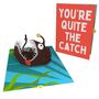 You're Quite The Catch 3D Pop Up Anniversary Love Card, thumbnail 8 of 8