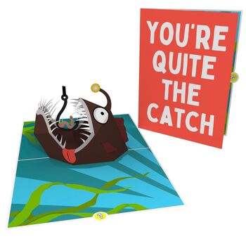 You're Quite The Catch 3D Pop Up Anniversary Love Card, 8 of 8