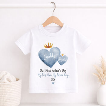 Personalised First Father’s Day Hero Baby Outfit, 5 of 10